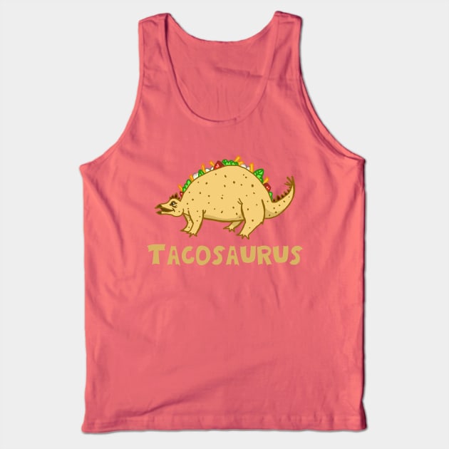 Tacosaurus Cute Dinosaur Tank Top by ckrickett